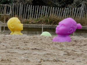 Heads on Skegness Beach Image